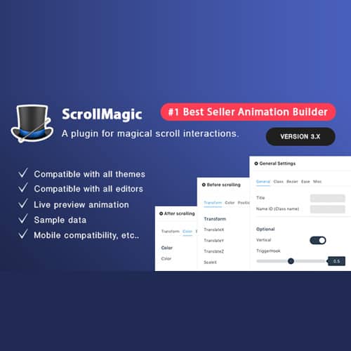 Scroll Magic WordPress – Scrolling Animation Builder Plugin