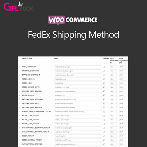 WooCommerce FedEx Shipping Method