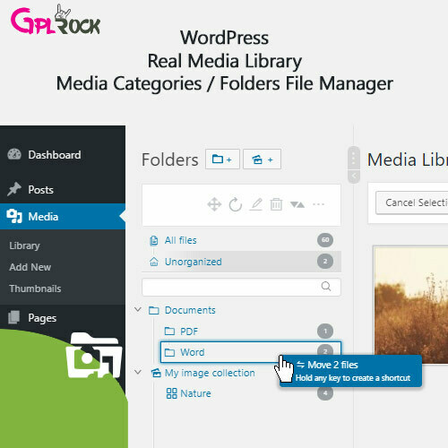 WordPress Real Media Library – Media Categories / Folders File Manager