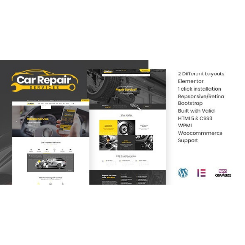 Car Repair Services & Auto Mechanic WordPress Theme + RTL