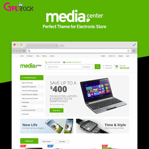 MediaCenter – Electronics Store WooCommerce Theme