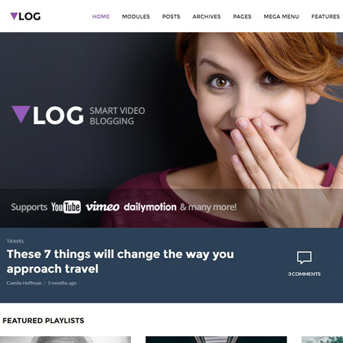 Vlog – Video Blog / Magazine WordPress Theme