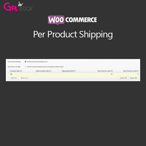 WooCommerce Per Product Shipping