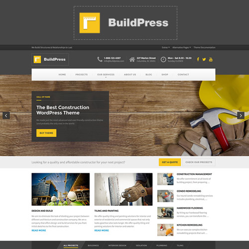 BuildPress – Multi-purpose Construction and Landscape WP Theme