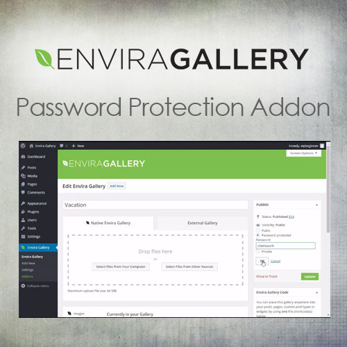 Envira Gallery | Password Protection Addon