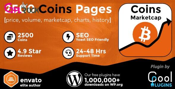 Coins MarketCap - WordPress Cryptocurrency Plugin