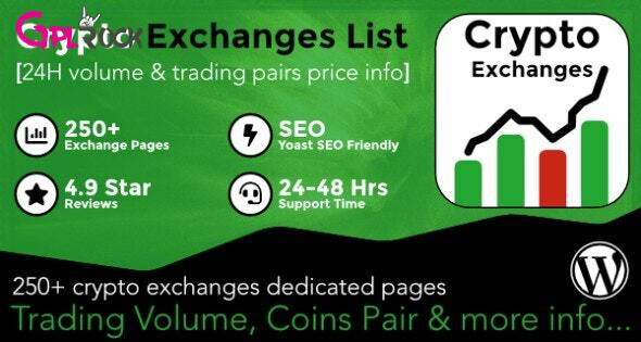 Cryptocurrency Exchanges List Pro - WordPress Plugin