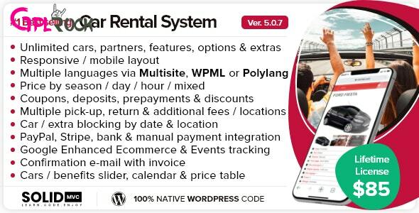 Car Rental System (Native WordPress Plugin)