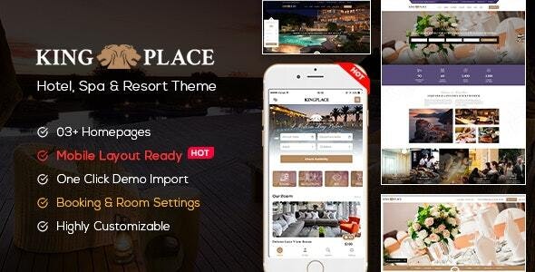 KingPlace - Hotel Booking, Spa & Resort WordPress Theme