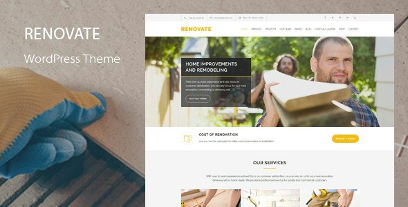 Renovate - Construction Renovation WordPress Theme