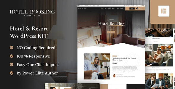 Hotel Booking - Resort Elementor Pro Template Kit