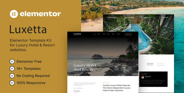 Luxetta – Luxury Hotel & Resort Elementor Template Kit