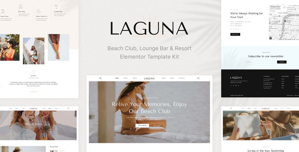 Laguna - Beach Club Lounge Bar & Resort Elementor Template Kit