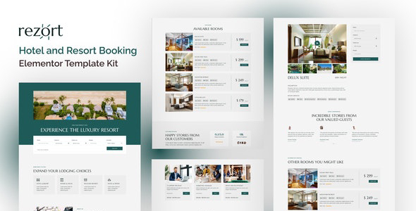 Rezort - Hotel & Resort Booking Elementor Template Kit