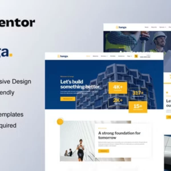 Hanga - Construction & Building Elementor Template Kit