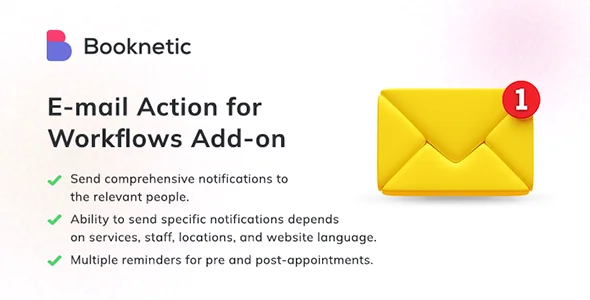 Booknetic - Email Notifications Addon