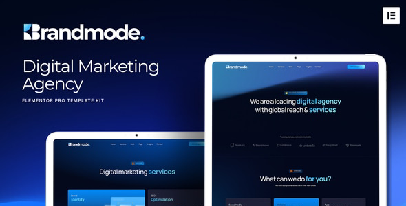 Brandmode - Digital Marketing Agency Elementor Template Kit