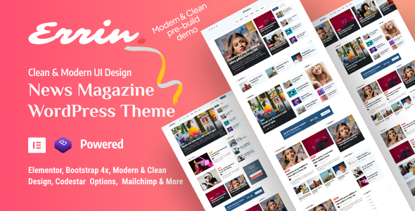 Errin - Personal Blog & Revolutionary WordPress Theme