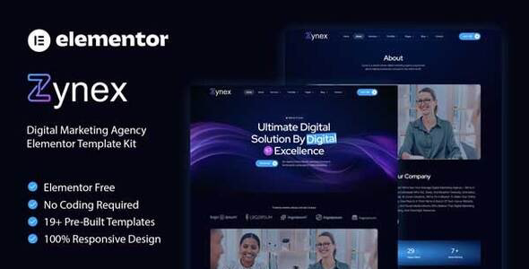 Zynex - Digital Marketing Agency Elementor Template Kit